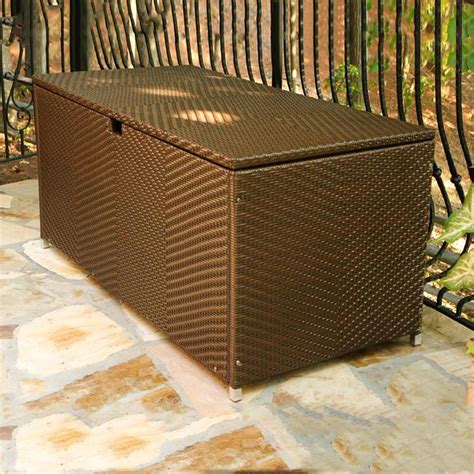 rattan look black metal boxes|Rattan Deck Boxes at Lowes.com.